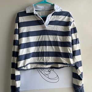 Brandy Melville Striped Long Sleeve Polo